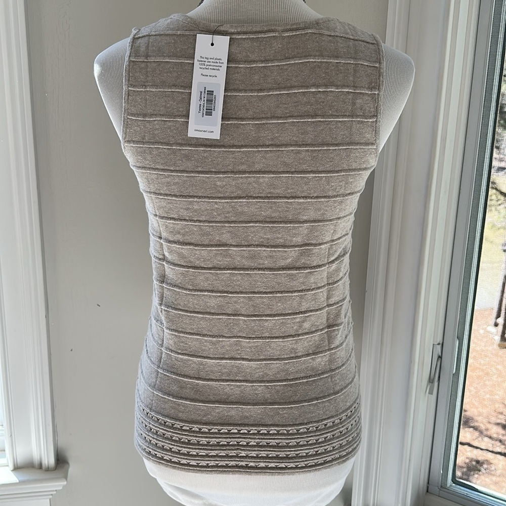 NWT Amour Vert Yvonne Tank, Medium, Oatmeal color - Picture 7 of 9
